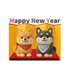 【冬】柴犬コンビのぬくもり便（個別スタンプ：19）