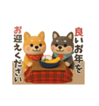 【冬】柴犬コンビのぬくもり便（個別スタンプ：20）