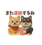 【冬】柴犬コンビのぬくもり便（個別スタンプ：21）