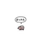 小さい赤ちゃんカバ(フキダシ)（個別スタンプ：6）