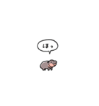 小さい赤ちゃんカバ(フキダシ)（個別スタンプ：31）