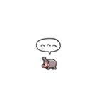 小さい赤ちゃんカバ(フキダシ)（個別スタンプ：35）