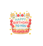 【BIG】柴犬の誕生日＆お祝い＆ありがとう（個別スタンプ：3）
