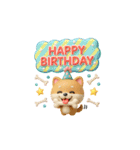 【BIG】柴犬の誕生日＆お祝い＆ありがとう（個別スタンプ：7）