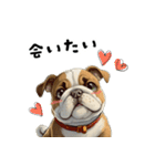毎日使える大人可愛いブルドッグ（個別スタンプ：1）