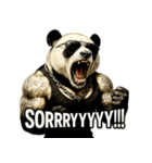 大絶叫パンダ（個別スタンプ：3）