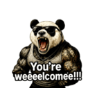 大絶叫パンダ（個別スタンプ：22）