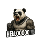 大絶叫パンダ【背景透過Ver.】（個別スタンプ：2）