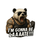 大絶叫パンダ【背景透過Ver.】（個別スタンプ：4）