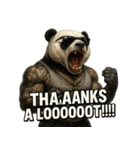 大絶叫パンダ【背景透過Ver.】（個別スタンプ：7）