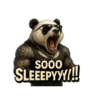 大絶叫パンダ【背景透過Ver.】（個別スタンプ：8）