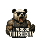 大絶叫パンダ【背景透過Ver.】（個別スタンプ：9）
