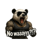 大絶叫パンダ【背景透過Ver.】（個別スタンプ：10）