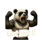 大絶叫パンダ【背景透過Ver.】（個別スタンプ：12）