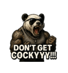 大絶叫パンダ【背景透過Ver.】（個別スタンプ：14）