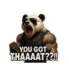 大絶叫パンダ【背景透過Ver.】（個別スタンプ：15）