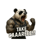 大絶叫パンダ【背景透過Ver.】（個別スタンプ：17）