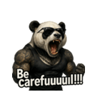 大絶叫パンダ【背景透過Ver.】（個別スタンプ：18）
