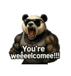 大絶叫パンダ【背景透過Ver.】（個別スタンプ：22）