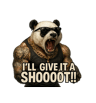 大絶叫パンダ【背景透過Ver.】（個別スタンプ：25）