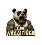 大絶叫パンダ【背景透過Ver.】（個別スタンプ：27）