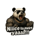 大絶叫パンダ【背景透過Ver.】（個別スタンプ：31）
