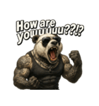 大絶叫パンダ【背景透過Ver.】（個別スタンプ：32）