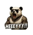 大絶叫パンダ【背景透過Ver.】（個別スタンプ：33）