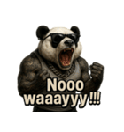 大絶叫パンダ【背景透過Ver.】（個別スタンプ：34）