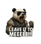 大絶叫パンダ【背景透過Ver.】（個別スタンプ：35）