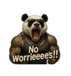 大絶叫パンダ【背景透過Ver.】（個別スタンプ：36）