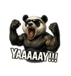 大絶叫パンダ【背景透過Ver.】（個別スタンプ：37）