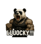 大絶叫パンダ【背景透過Ver.】（個別スタンプ：39）