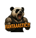 大絶叫パンダ【背景透過Ver.】（個別スタンプ：40）