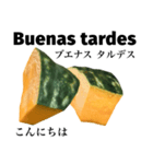 国産かぼちゃ 【スペイン語】（個別スタンプ：3）