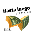 国産かぼちゃ 【スペイン語】（個別スタンプ：5）