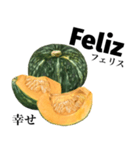 国産かぼちゃ 【スペイン語】（個別スタンプ：14）