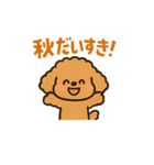 秋♡ず～っと使える♡トイプードル BIG（個別スタンプ：30）