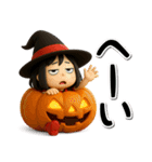 秋のハロウィン毒舌女子3Dスタンプ（個別スタンプ：3）