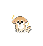 ふてぶてしいチワワとマイペースな柴犬（個別スタンプ：19）