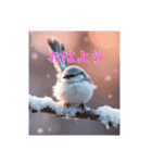 リアルなシマエナガのスタンプ（個別スタンプ：1）