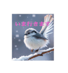 リアルなシマエナガのスタンプ（個別スタンプ：21）