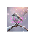 リアルなシマエナガのスタンプ（個別スタンプ：34）