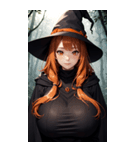 ハロウィン魔女写真限定版（個別スタンプ：5）