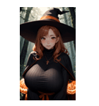 ハロウィン魔女写真限定版（個別スタンプ：6）