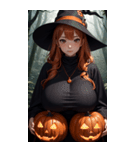 ハロウィン魔女写真限定版（個別スタンプ：8）