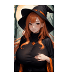 ハロウィン魔女写真限定版（個別スタンプ：14）