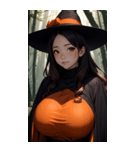 ハロウィン魔女写真限定版（個別スタンプ：16）