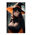 ハロウィン魔女写真限定版（個別スタンプ：17）