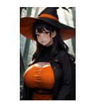 ハロウィン魔女写真限定版（個別スタンプ：24）